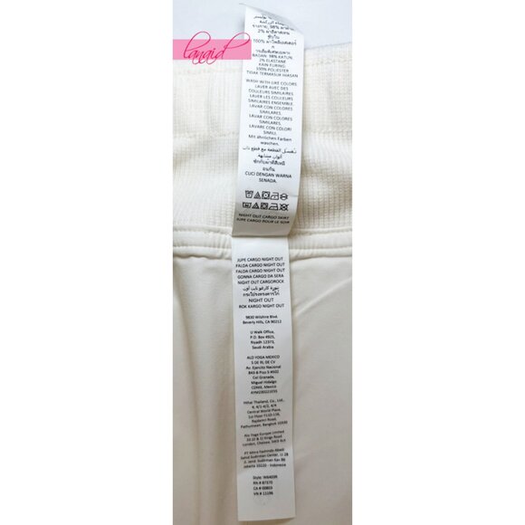 Alo Night Out Cargo Skirt Ivory Cream Zip High-Waist Waisted Utility Zipper Edgy - Picture 11 of 12